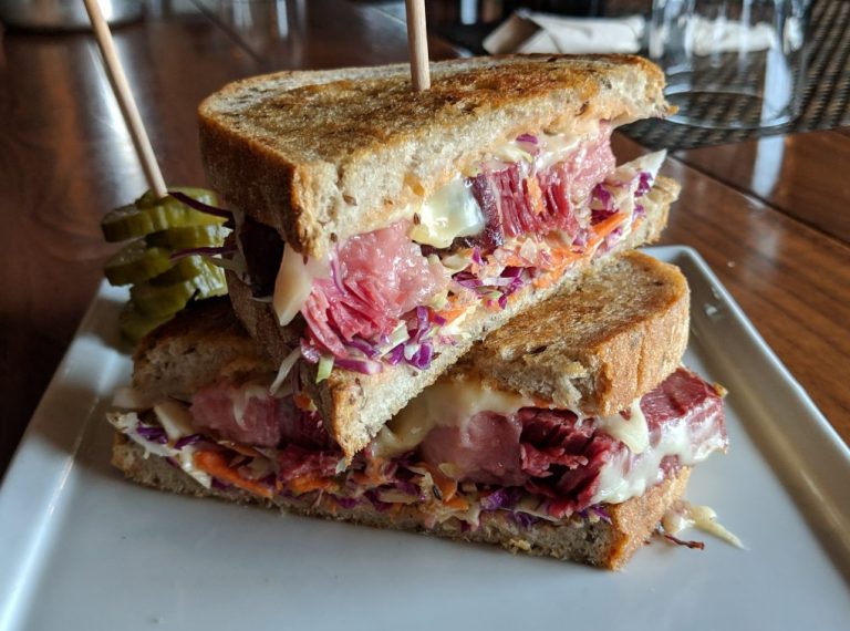 ruben corned beef sandwich Rustic Kitchen LA